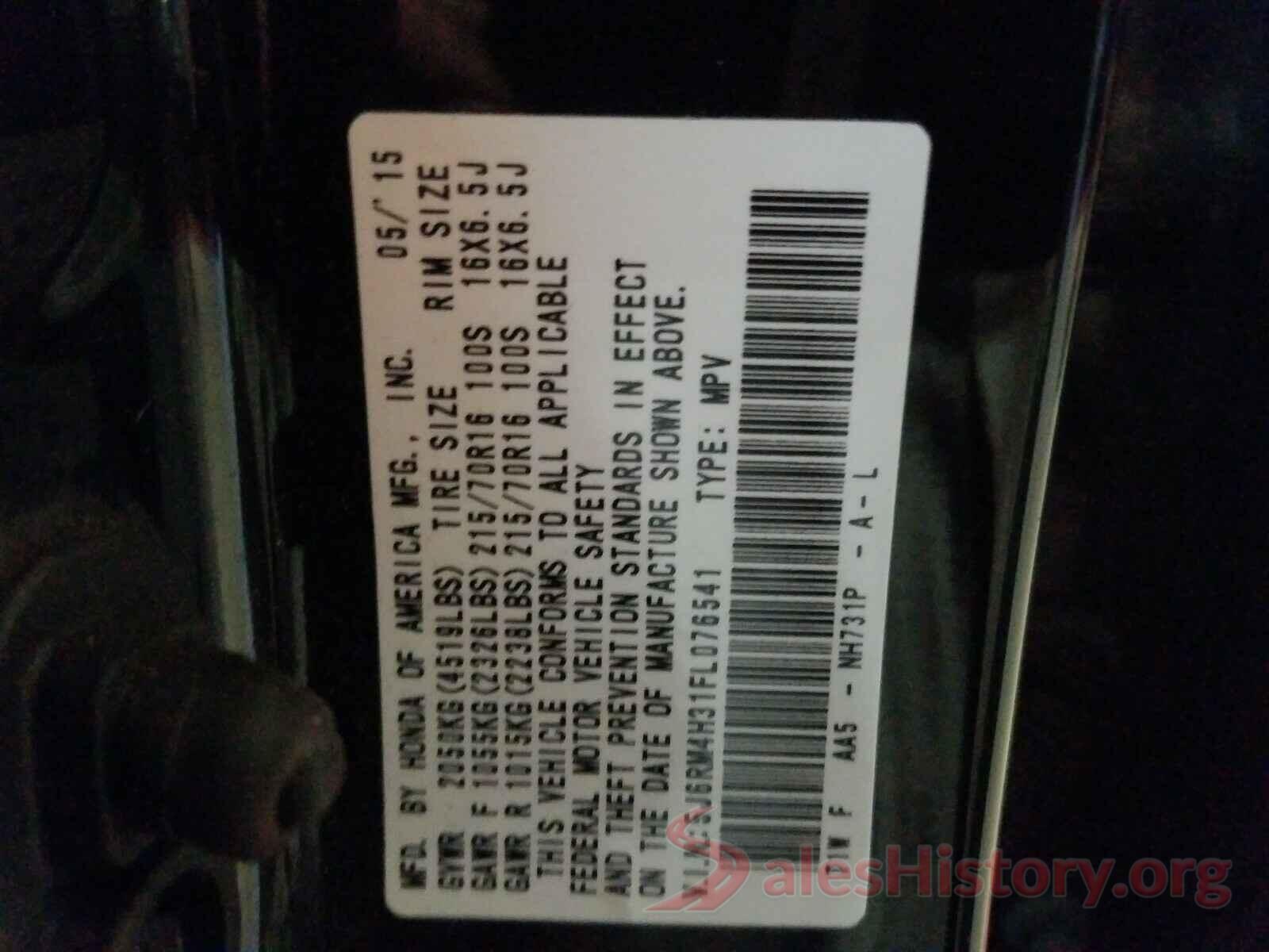 4S4BSANC8H3315159 2015 HONDA CRV