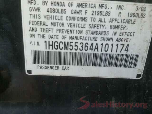 5NPD84LF6JH275765 2004 HONDA ACCORD