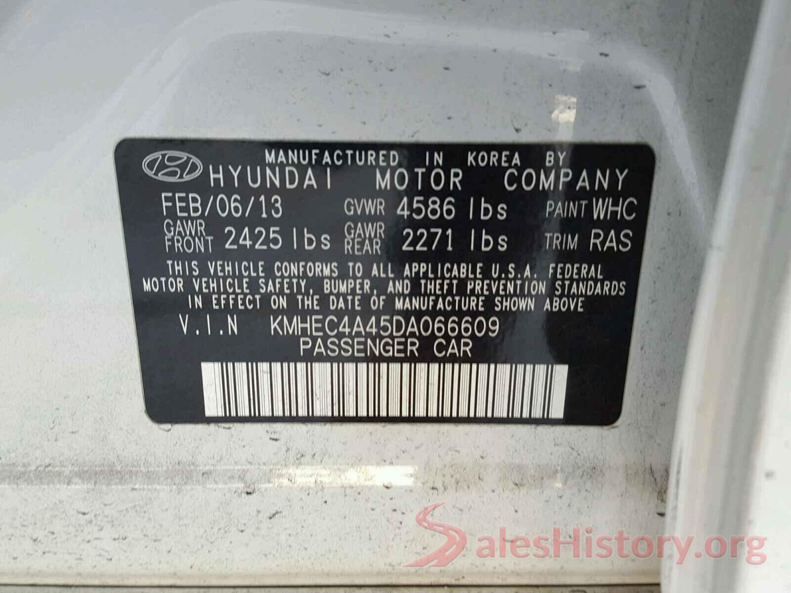 KMHEC4A45DA066609 2013 HYUNDAI SONATA