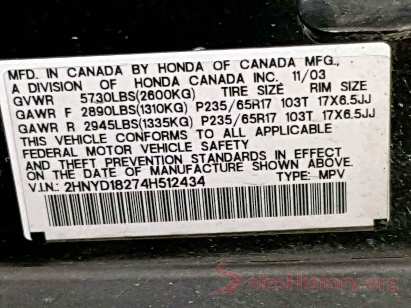 2GNALDEK5H6188974 2004 ACURA MDX