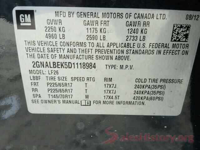 3HGGK5H84JM721373 2013 CHEVROLET EQUINOX