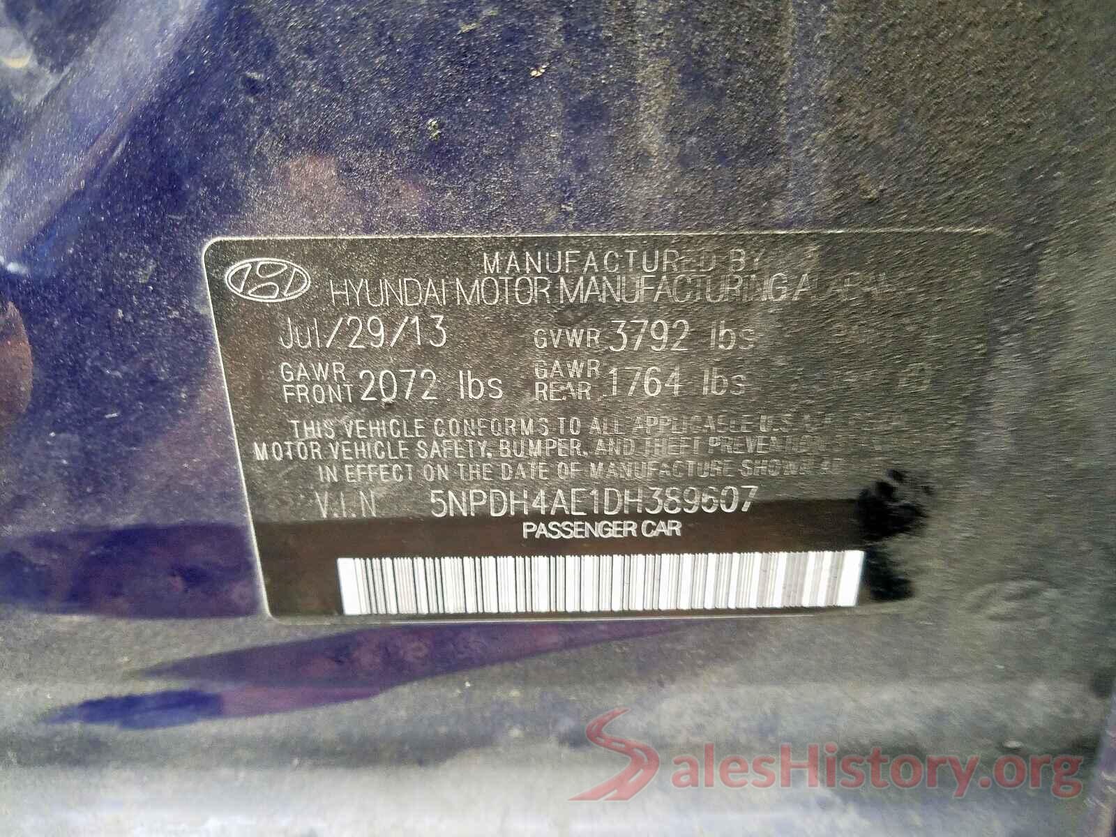 KNDPM3AC7J7396692 2013 HYUNDAI ELANTRA