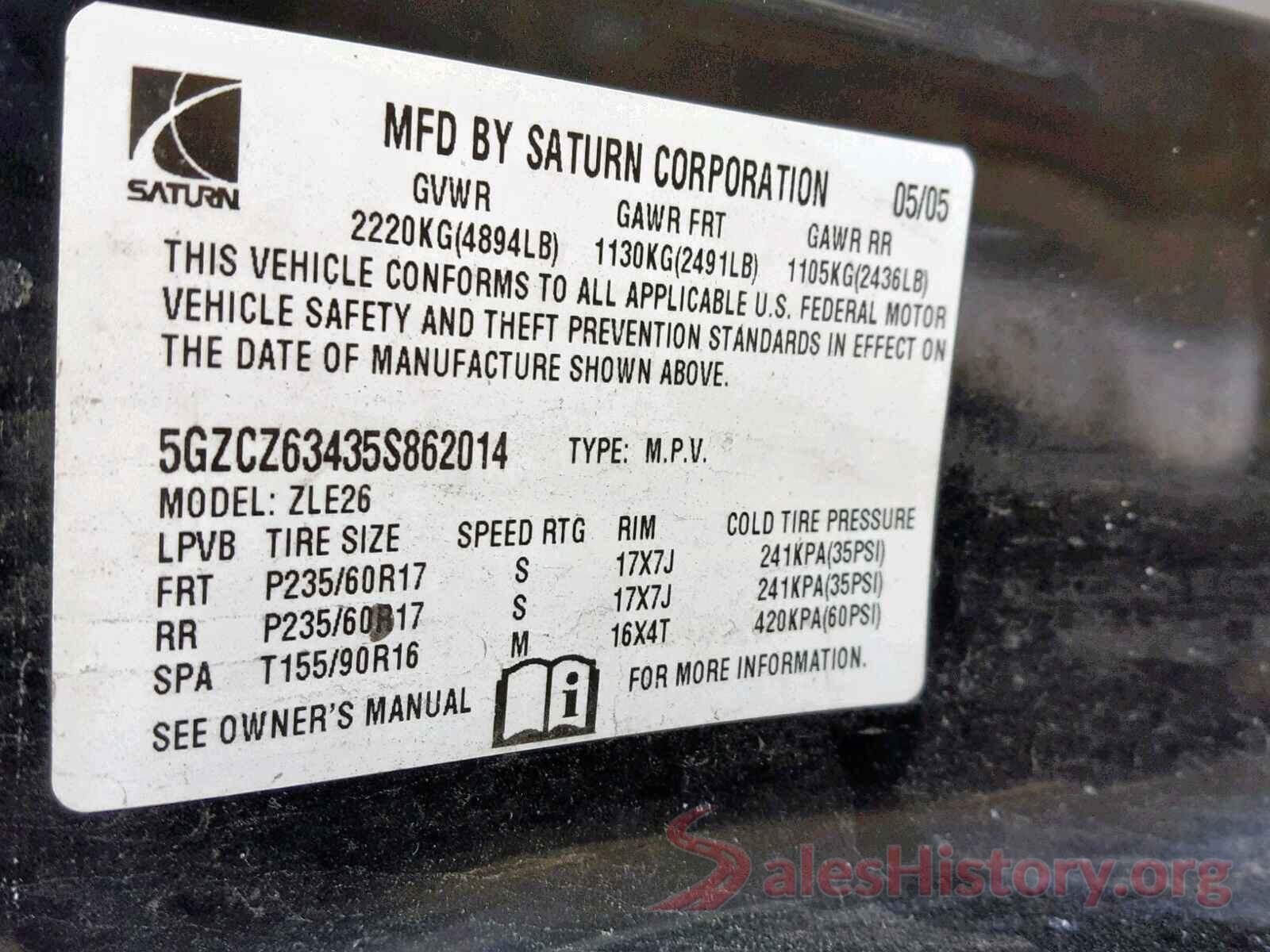 JTNKARJE2HJ542156 2005 SATURN VUE