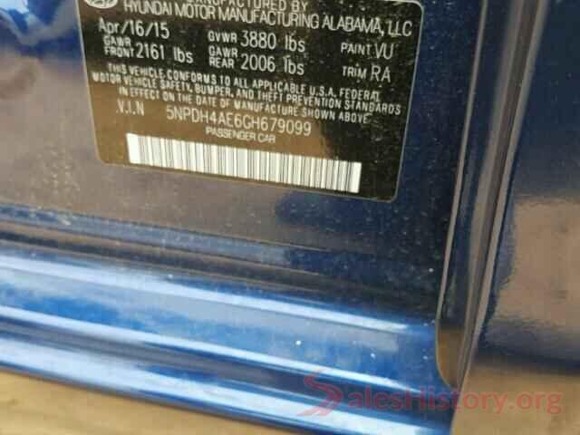 JTJYARBZ7H2060581 2016 HYUNDAI ELANTRA