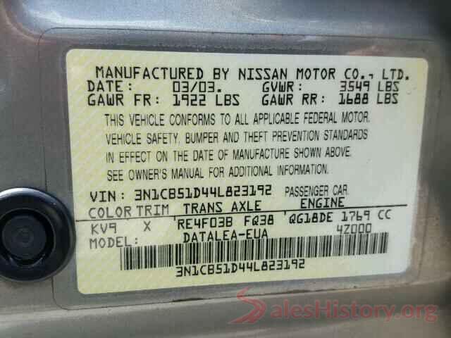 5YJ3E1EA4LF706836 2004 NISSAN SENTRA