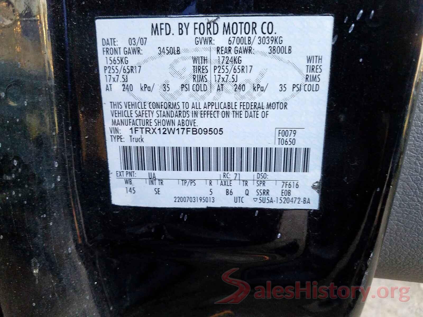 3N1CN7AP2KL821175 2007 FORD F150