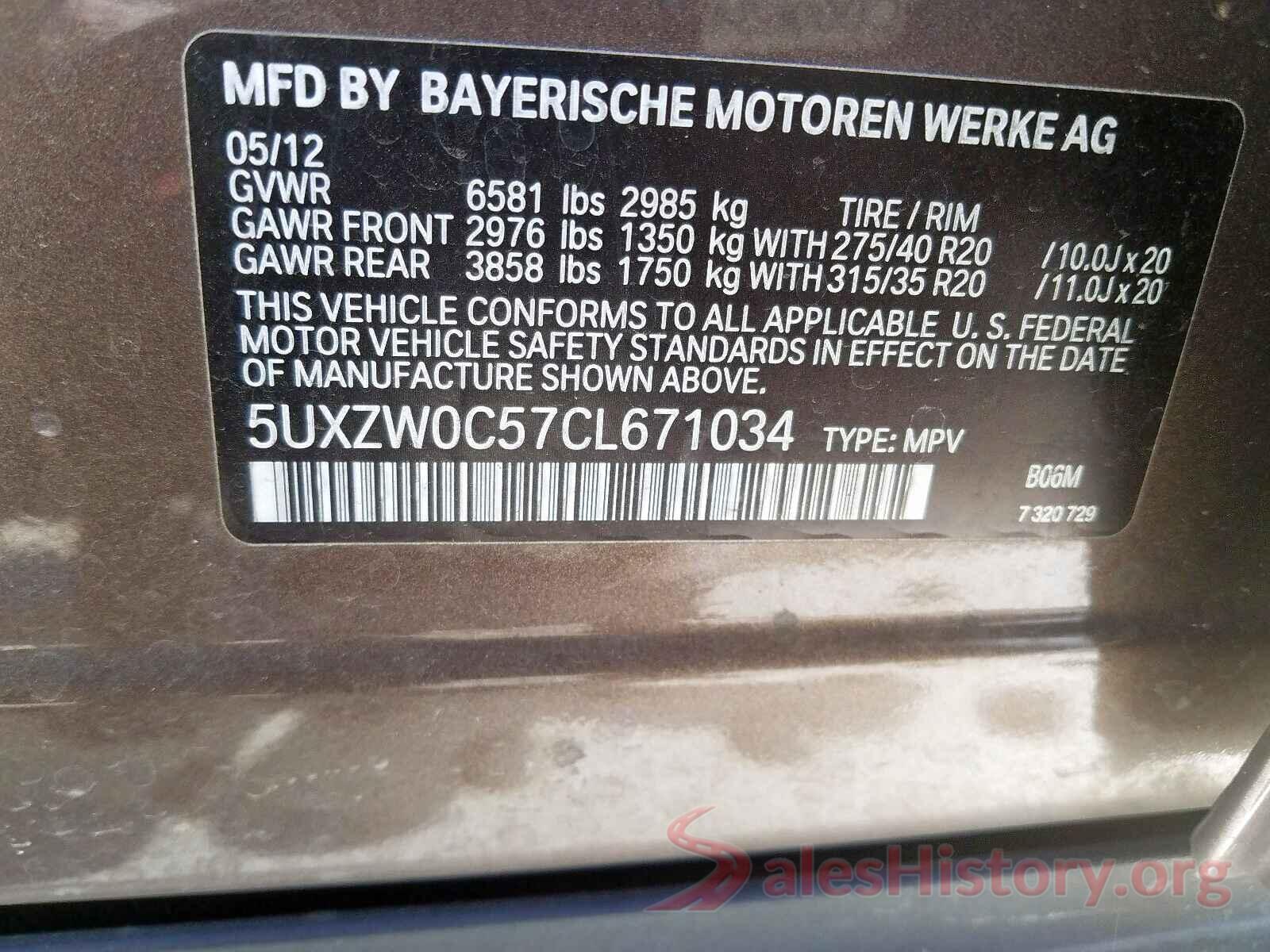 JN8AT2MT8KW264924 2012 BMW X5