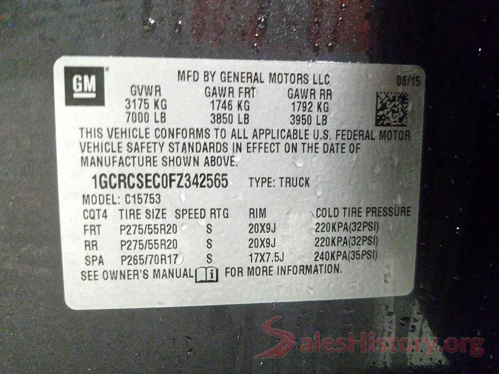 5NPE24AF2HH549627 2015 CHEVROLET SILVERADO