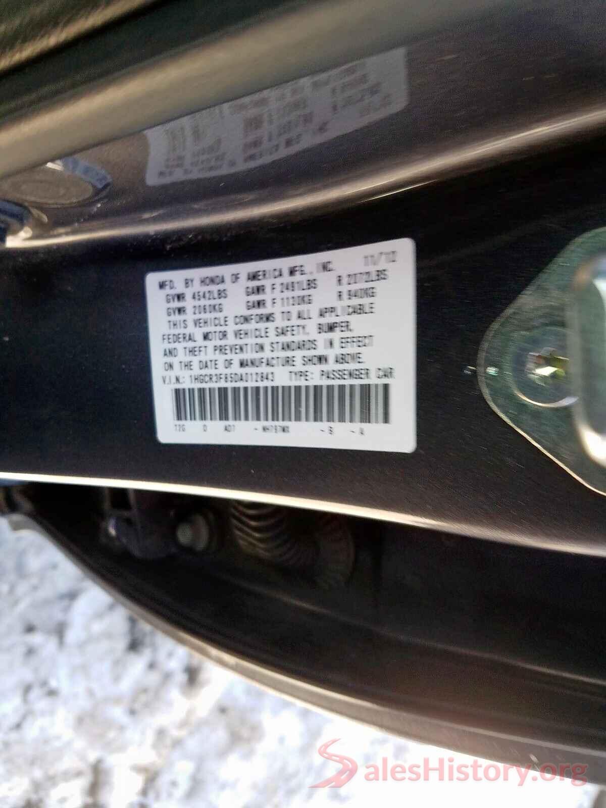 KM8J3CA42HU529190 2013 HONDA ACCORD