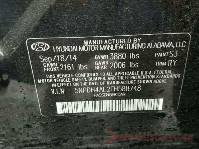 5NPDH4AE2FH588748 2015 HYUNDAI ELANTRA