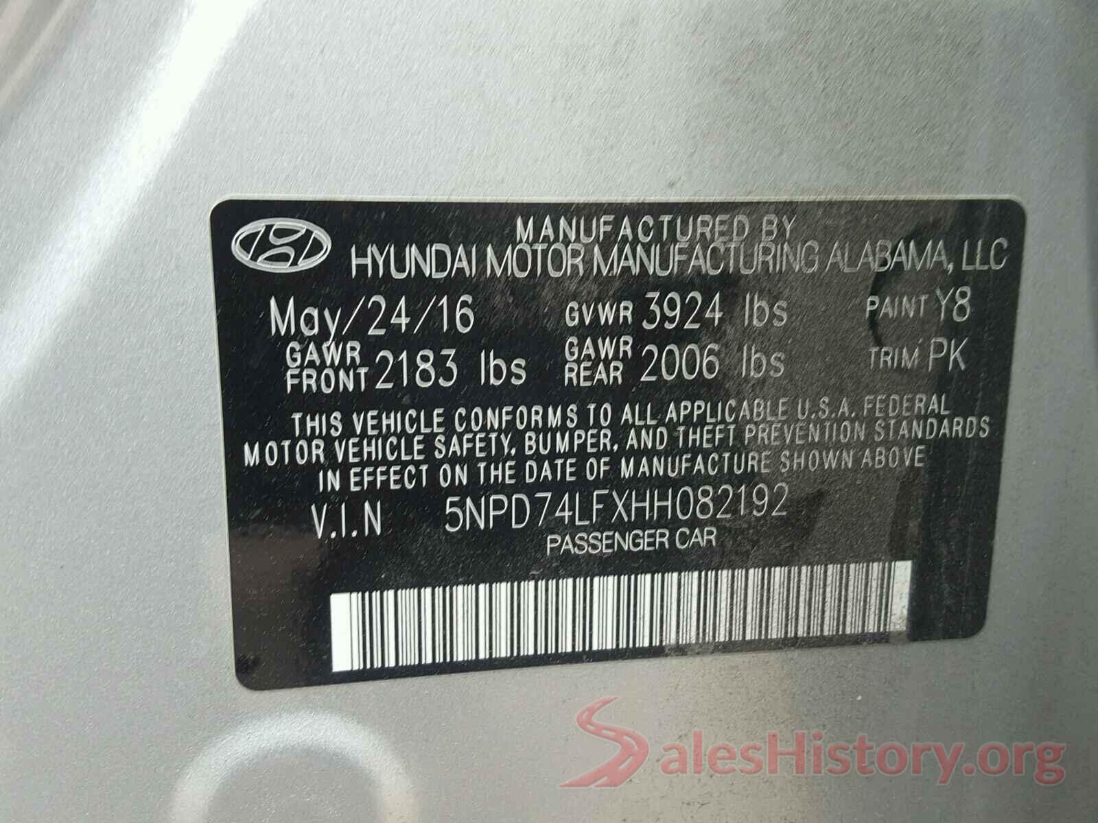 W1N4M4GB6LW027783 2017 HYUNDAI ELANTRA