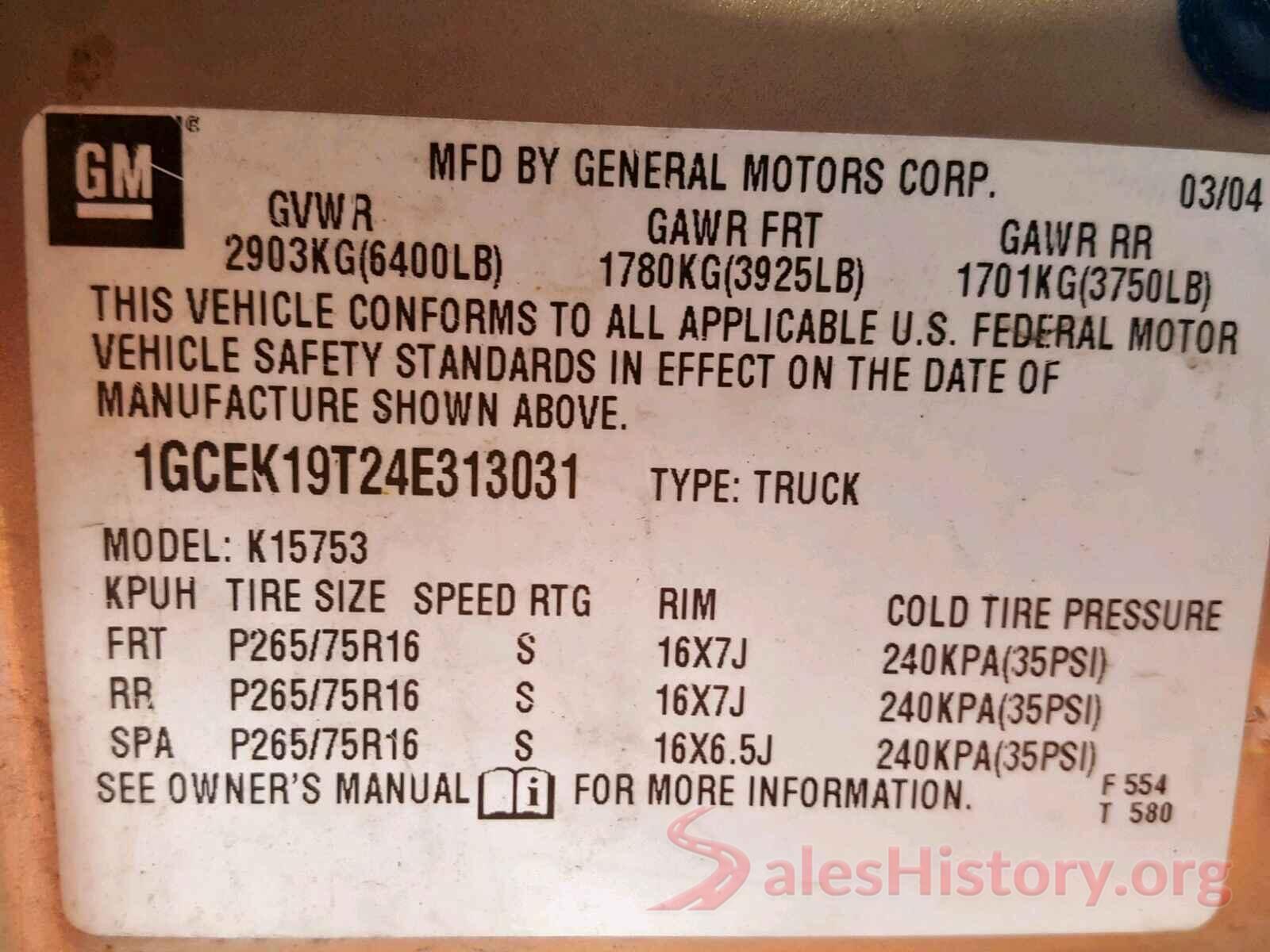 1C4RJFAG7HC885861 2004 CHEVROLET SILVERADO