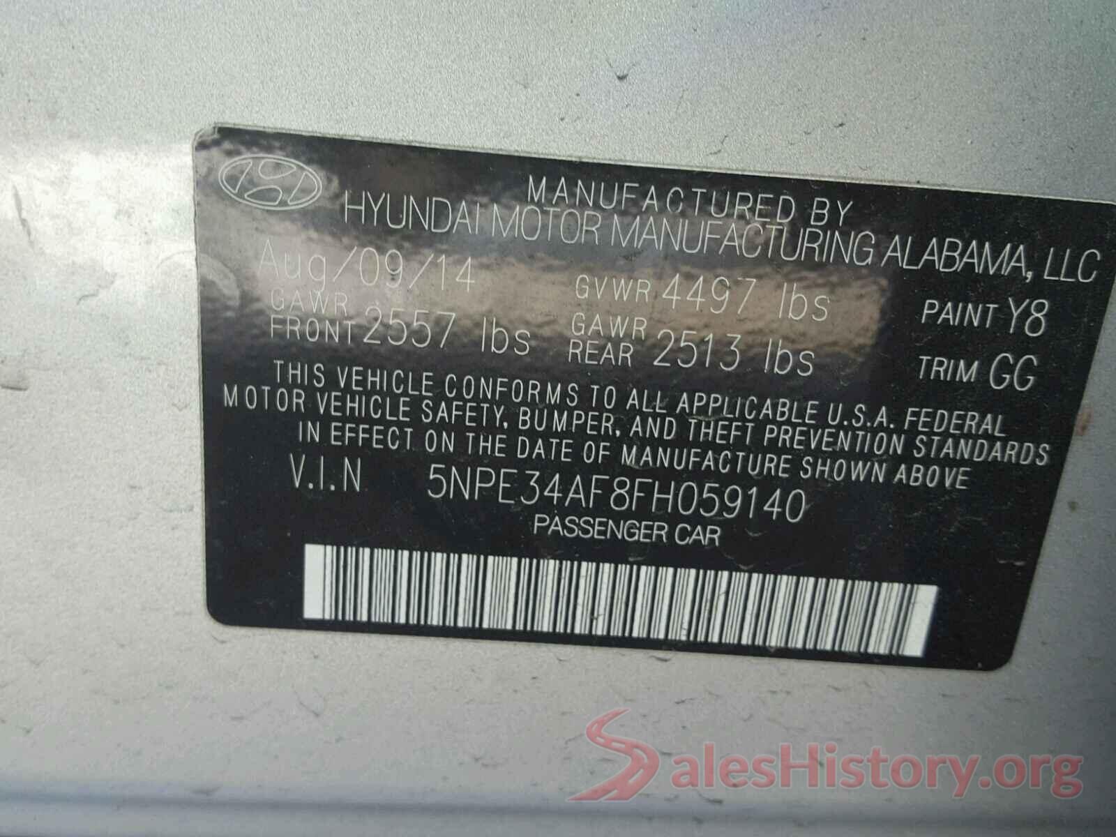 ML32F3FJ3HHF16431 2015 HYUNDAI SONATA