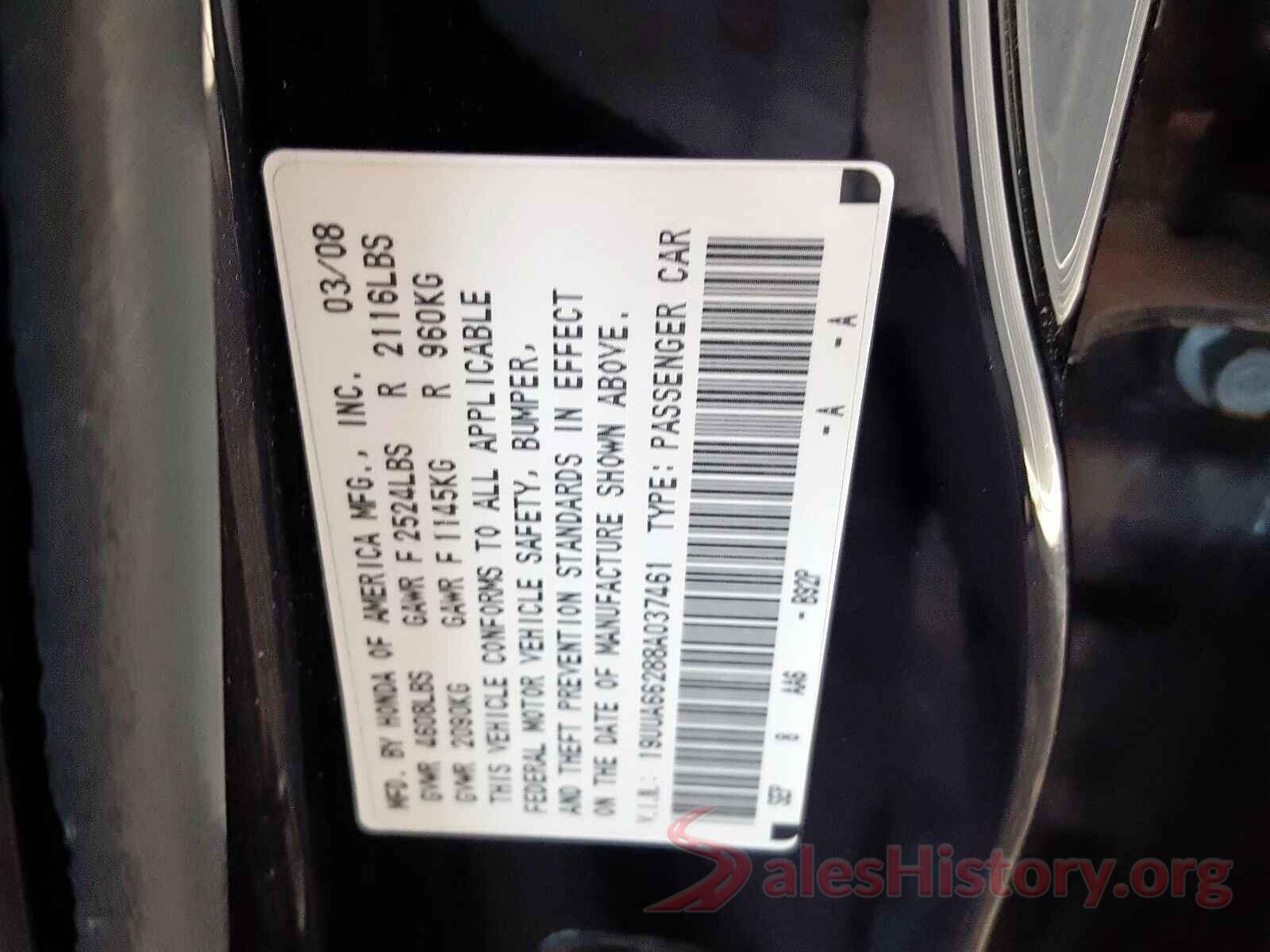 1G1BE5SM6J7195448 2008 ACURA TL