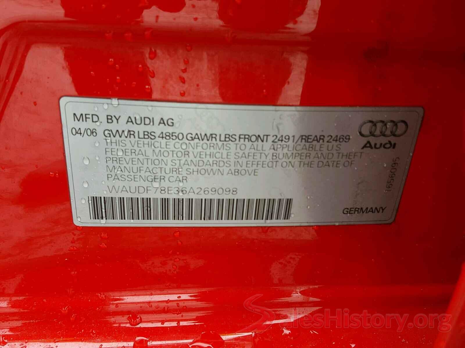 KMHCT5AE7HU336434 2006 AUDI A4