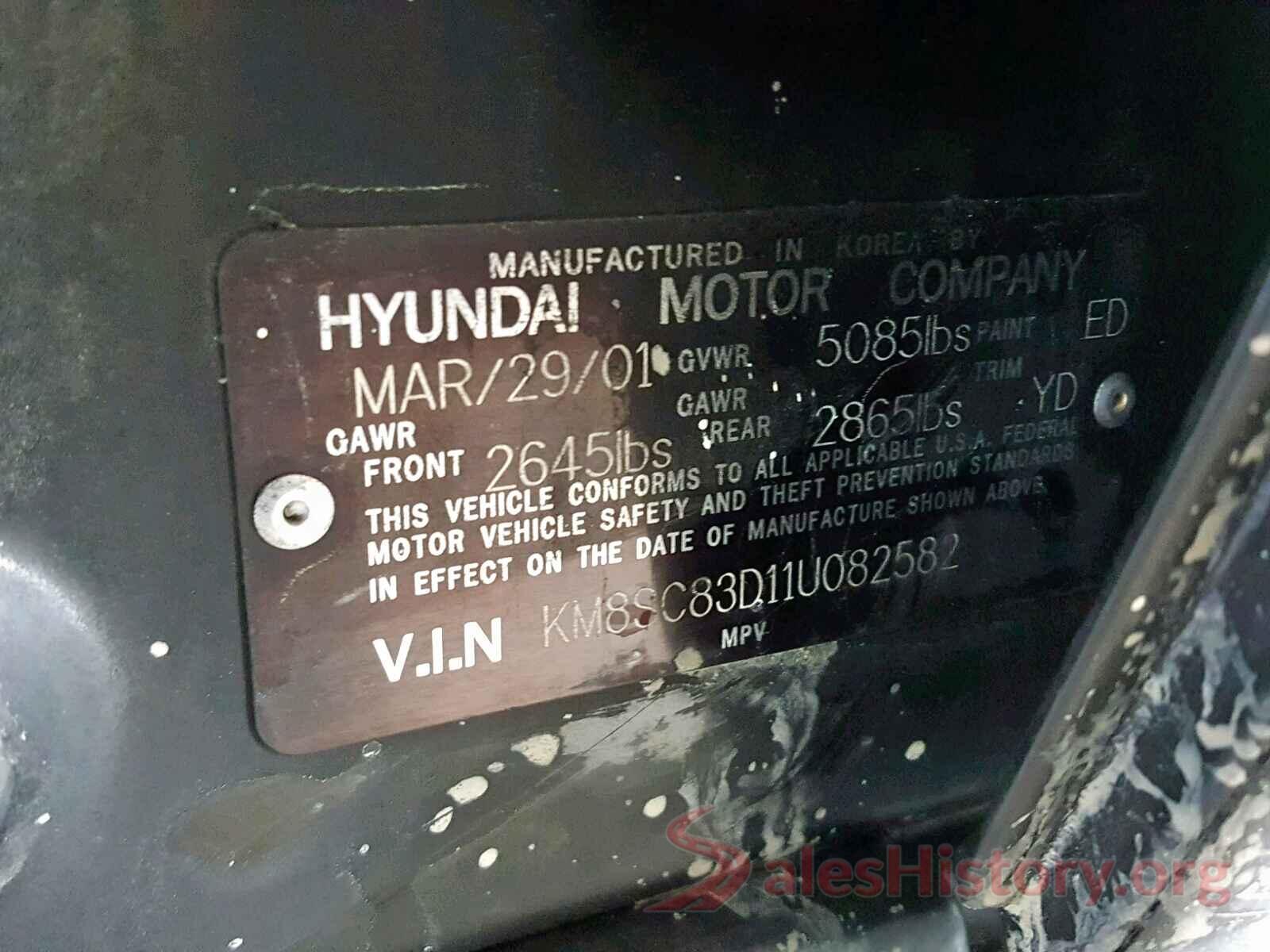 KNDJ23AU4L7046962 2001 HYUNDAI SANTA FE