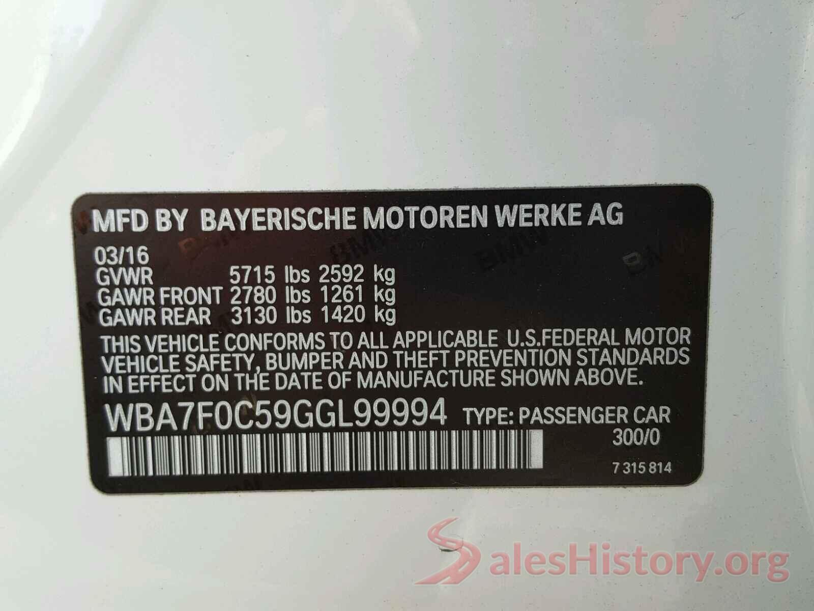 SHHFK8G71MU201109 2016 BMW 7 SERIES