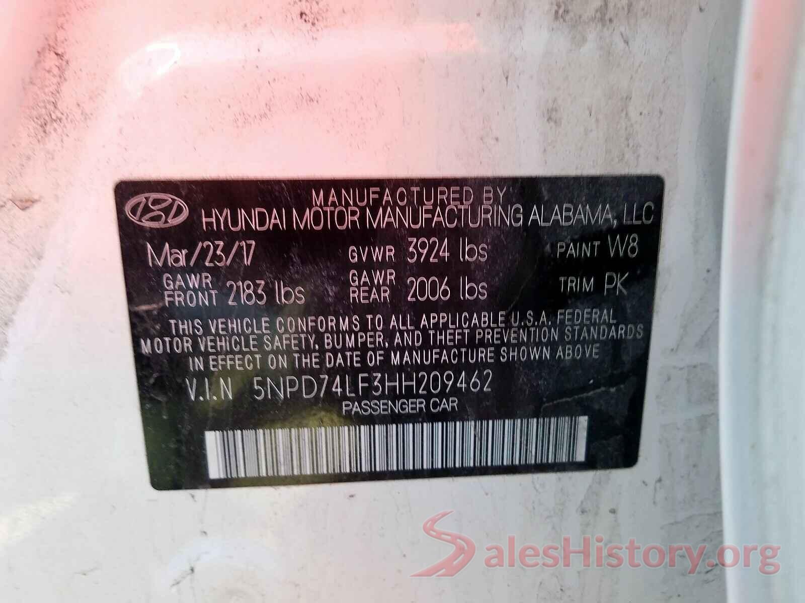 KNMAT2MT4JP536468 2017 HYUNDAI ELANTRA