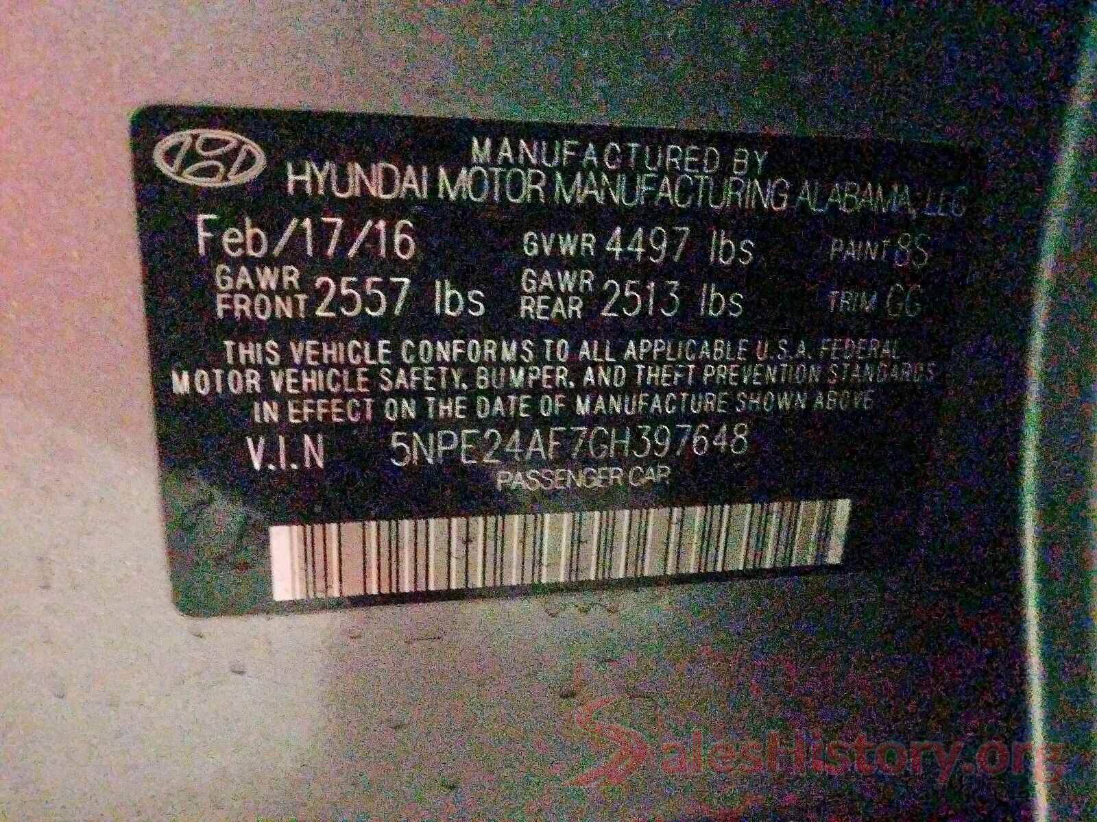 3KPF34AD7KE034215 2016 HYUNDAI SONATA