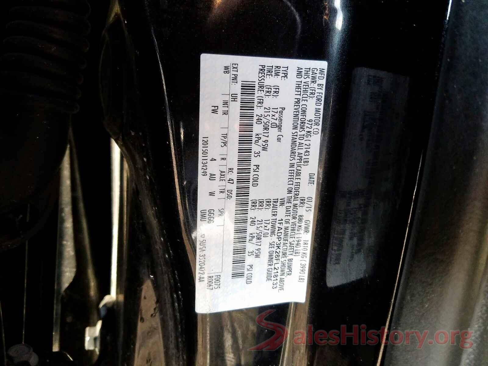 KM8J23A43HU312945 2015 FORD FOCUS