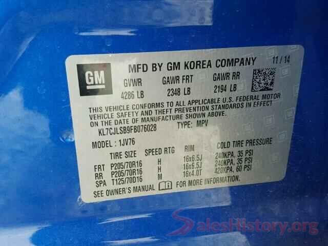 1N6AA1EJ2KN500530 2015 CHEVROLET TRAX