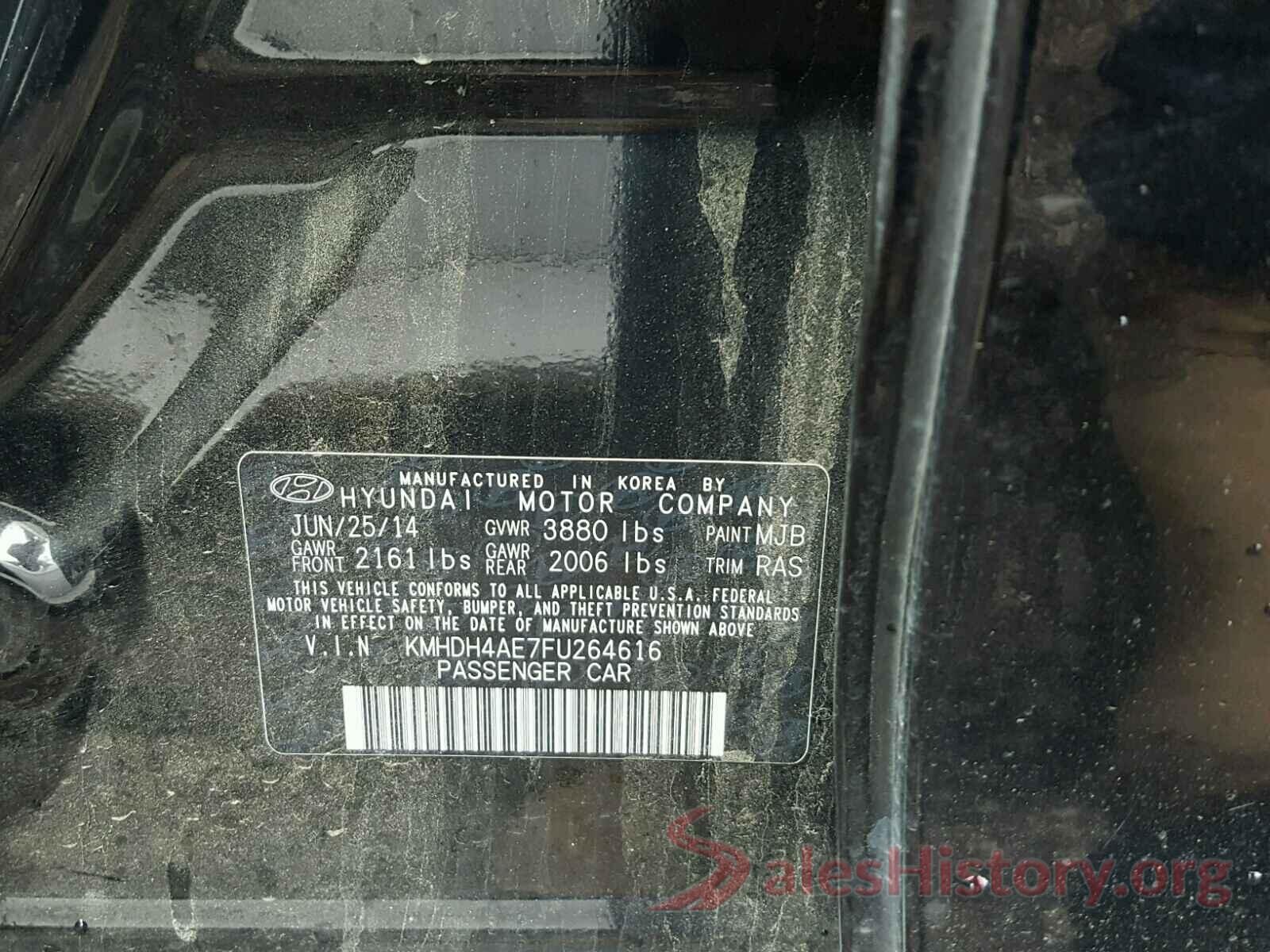 KNDME5C15G6145630 2015 HYUNDAI ELANTRA