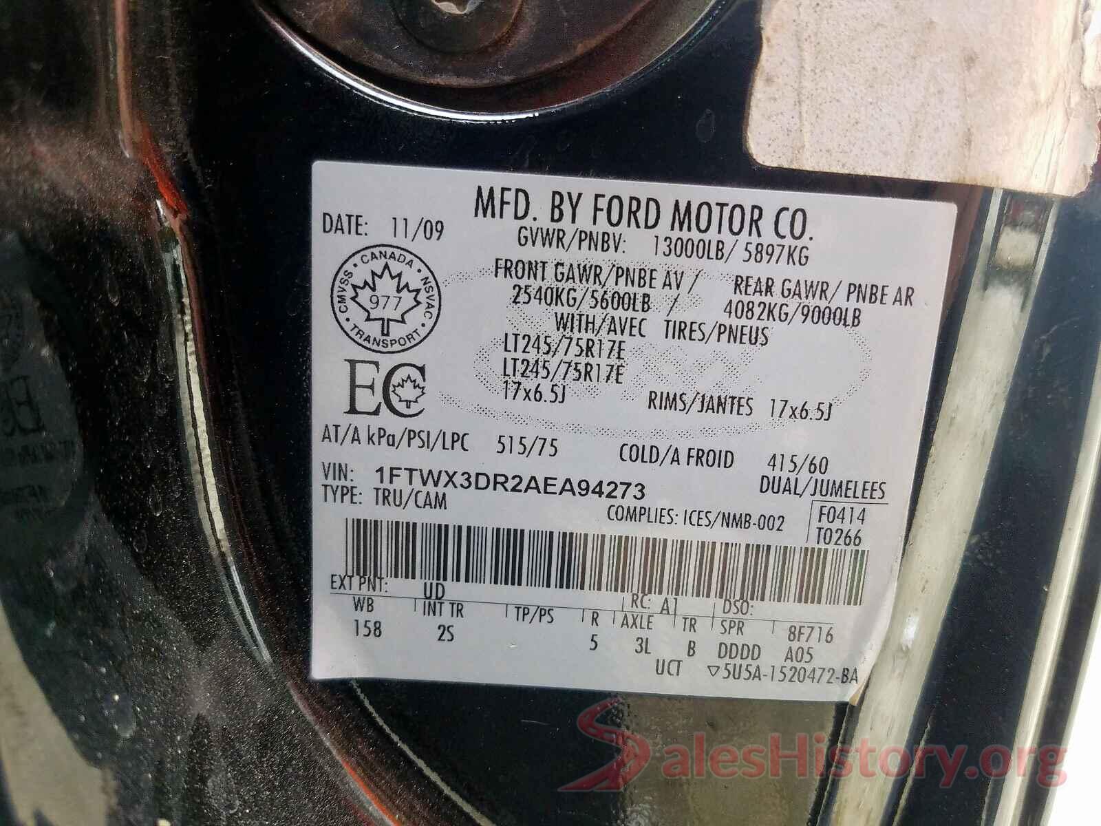 5NPE24AF7GH398637 2010 FORD F350