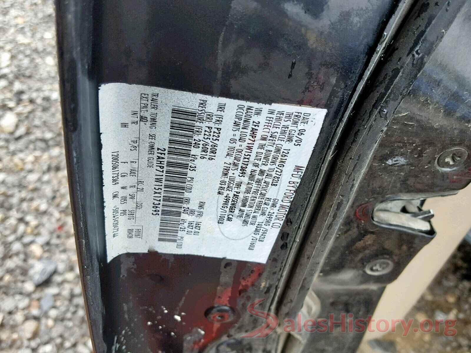 5YFBURHE2HP571329 2005 FORD CROWN VIC