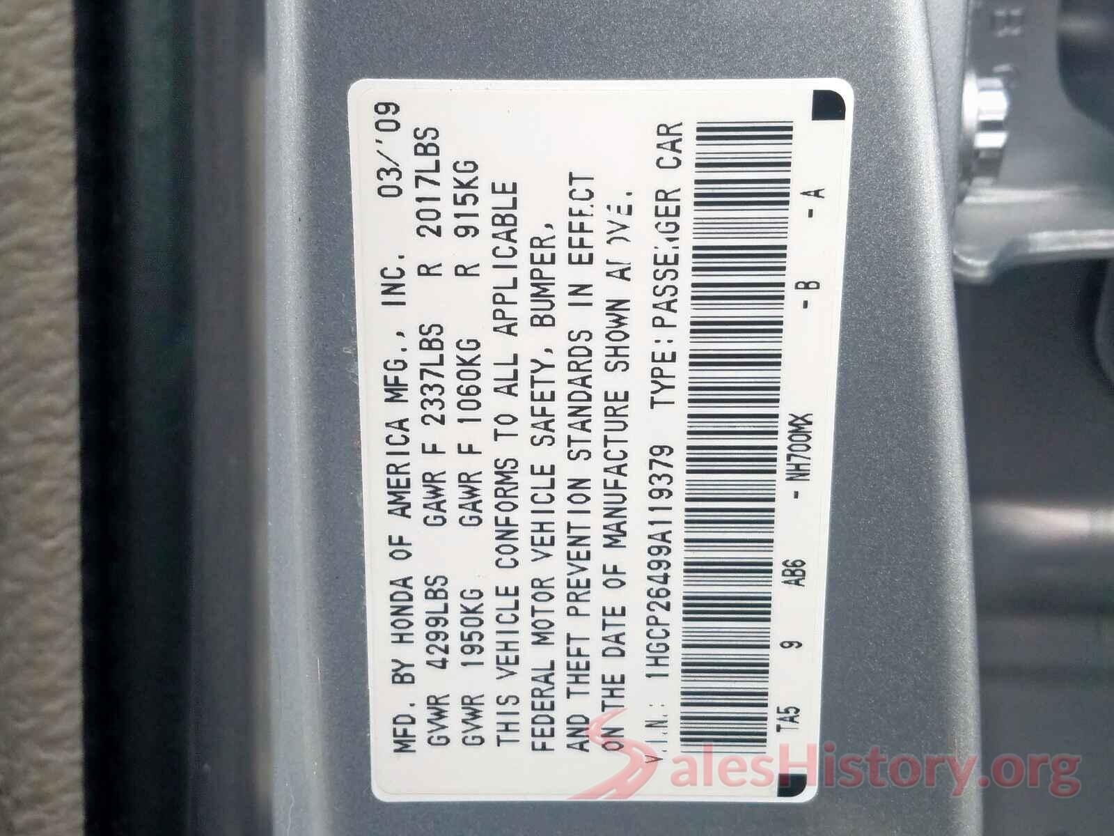 3KPF24ADXLE192973 2009 HONDA ACCORD