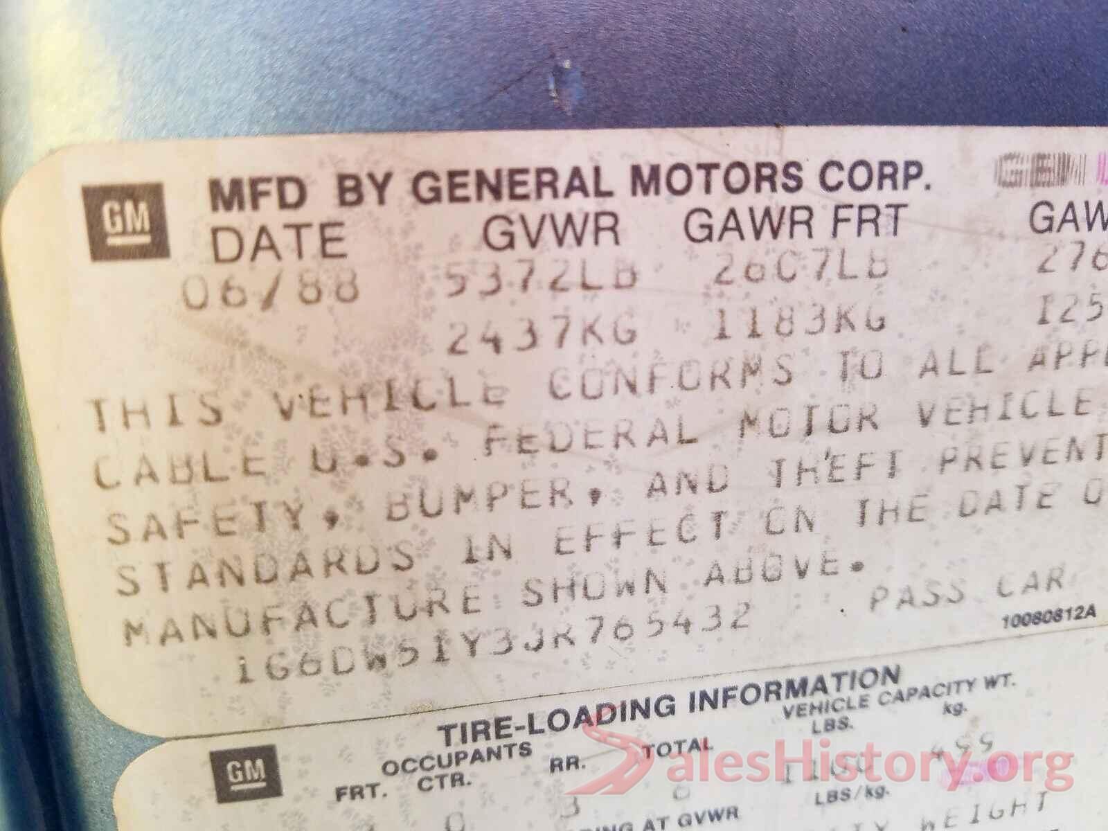 1FADP3K27GL299370 1988 CADILLAC ALL OTHER