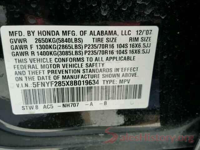 3KPFL4A79JE236482 2008 HONDA PILOT