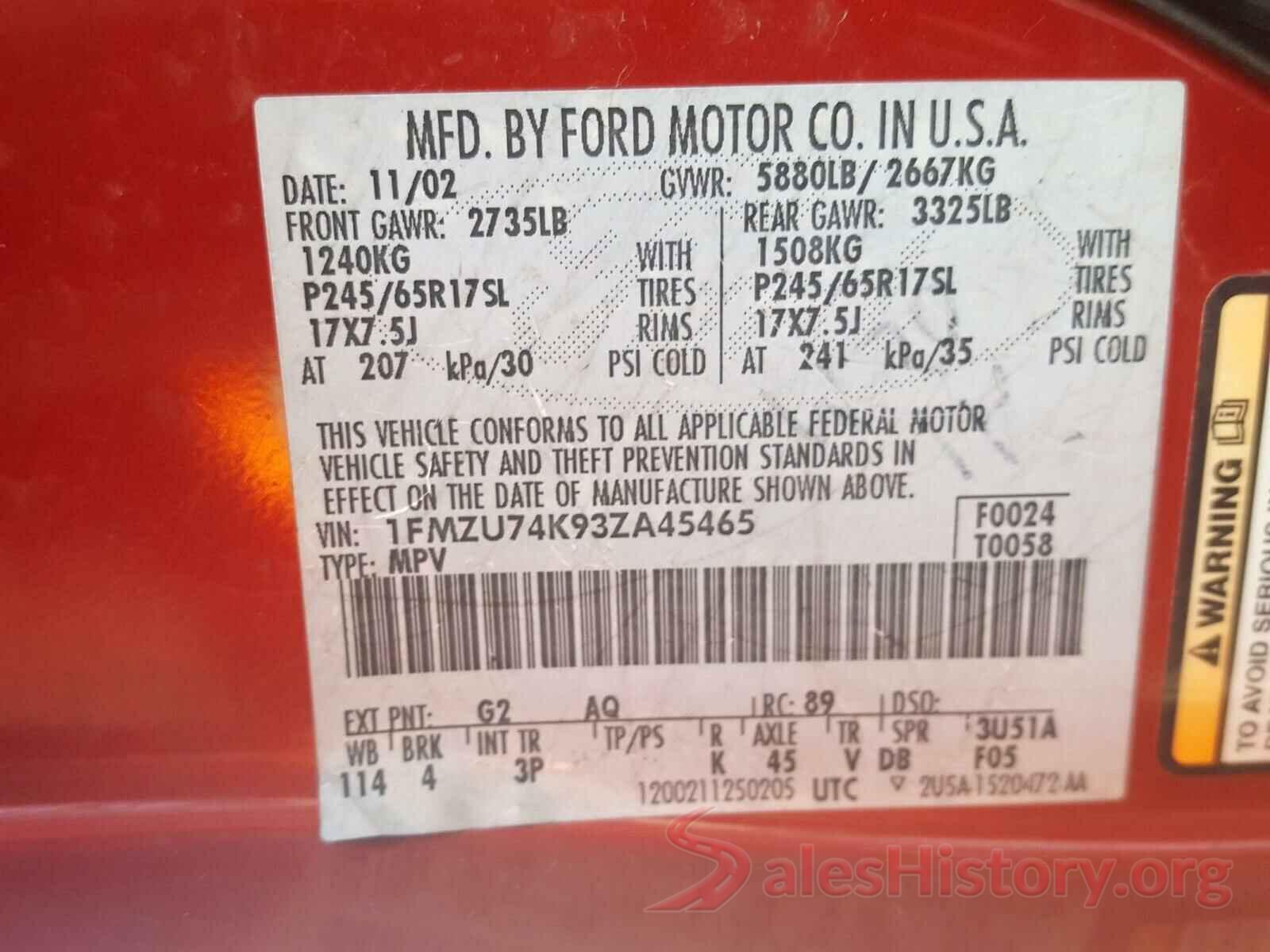 3N1AB7AP9GY233946 2003 FORD EXPLORER