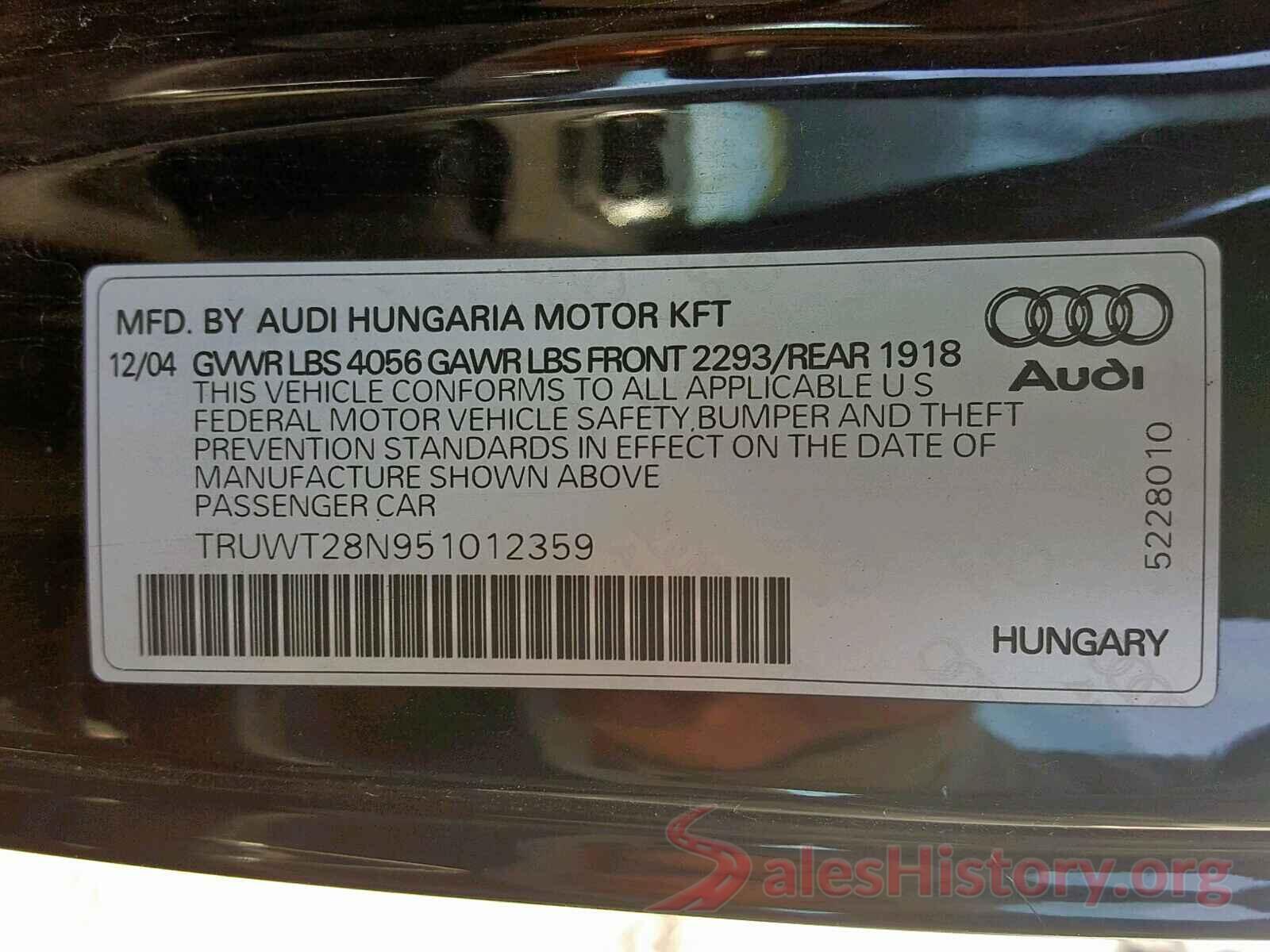 5NPD74LF1JH332330 2005 AUDI TT