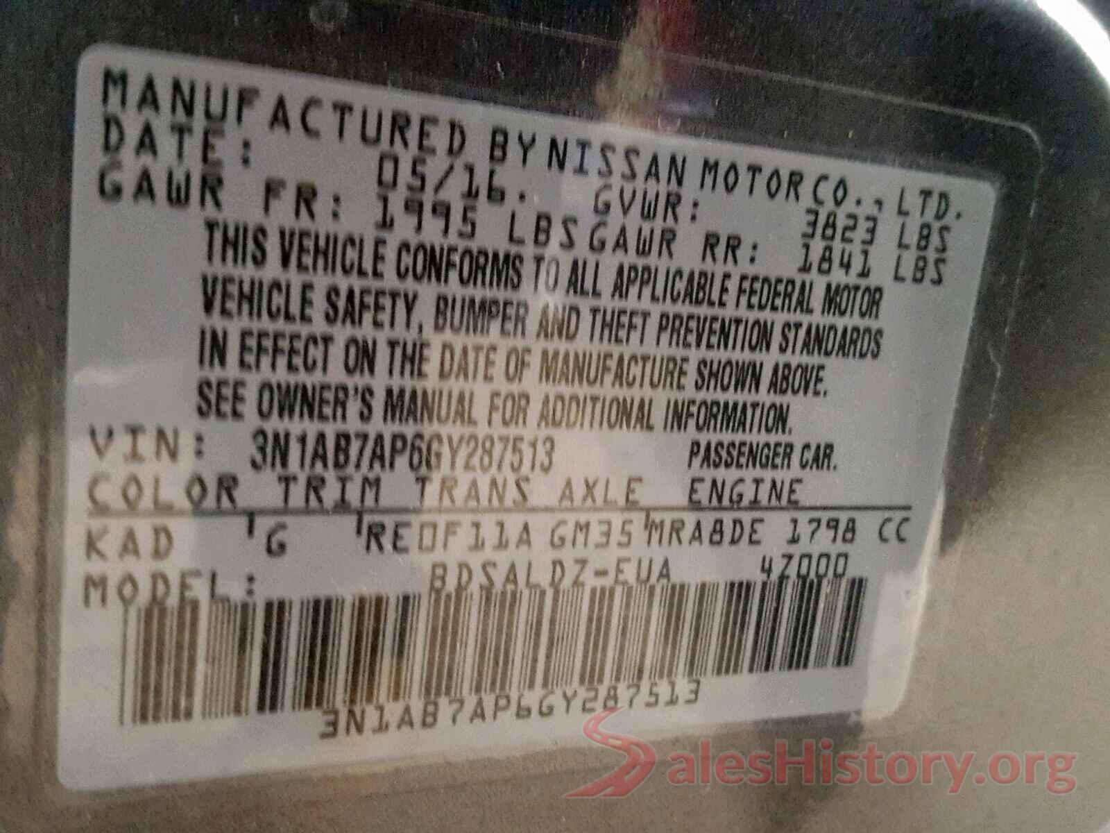 5TFSX5EN5KX064499 2016 NISSAN SENTRA