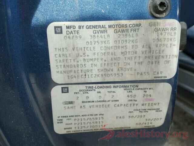 KM8SN4HF6HU248537 1989 BUICK ALL OTHER