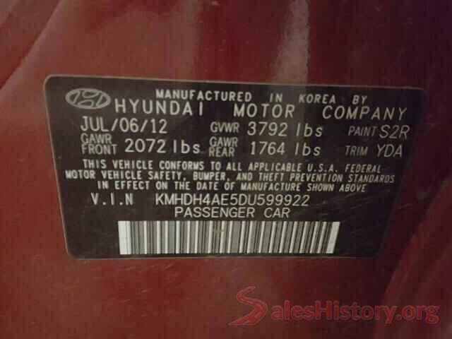 KM8J3CA21HU565032 2013 HYUNDAI ELANTRA