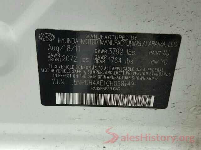 4T1B11HK8KU837510 2012 HYUNDAI ELANTRA