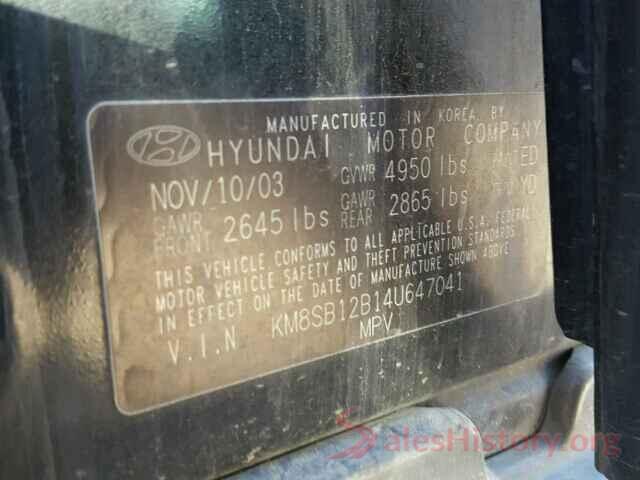 1VWAA7A37JC019323 2004 HYUNDAI SANTA FE