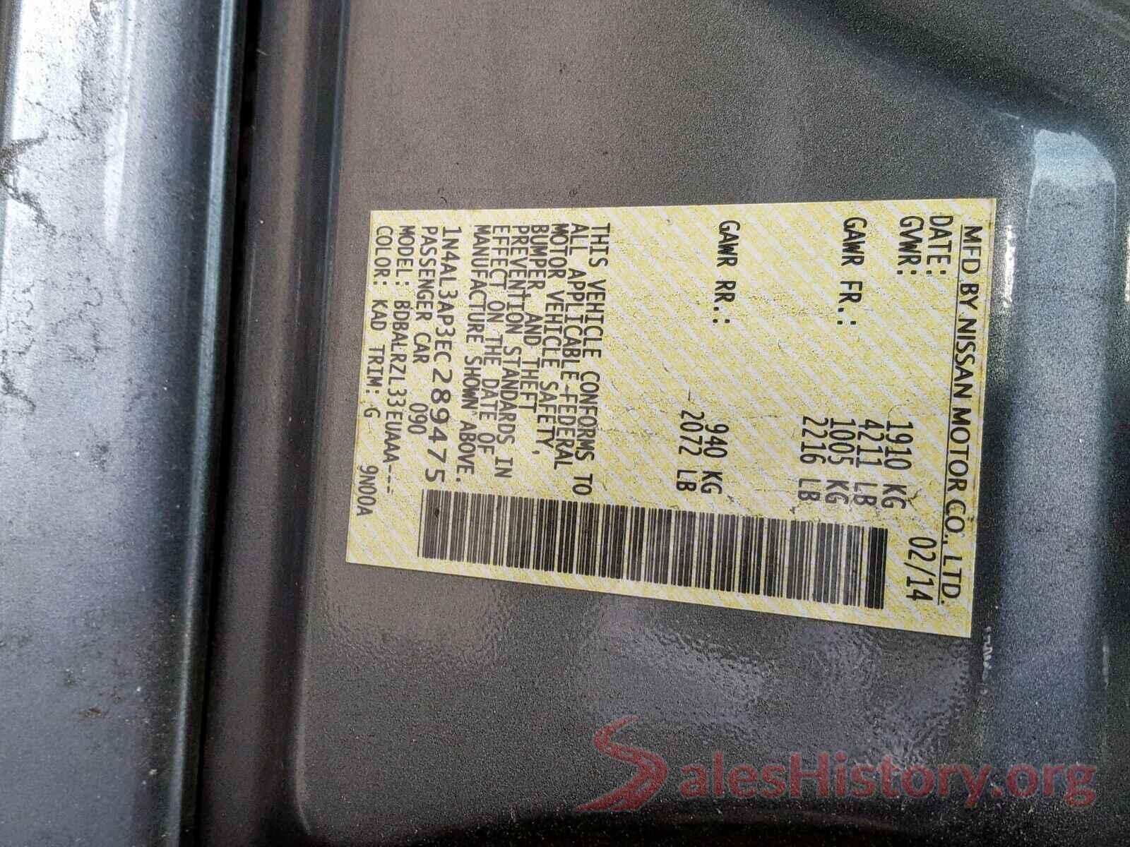 1N4AL3AP7HC140460 2014 NISSAN ALTIMA