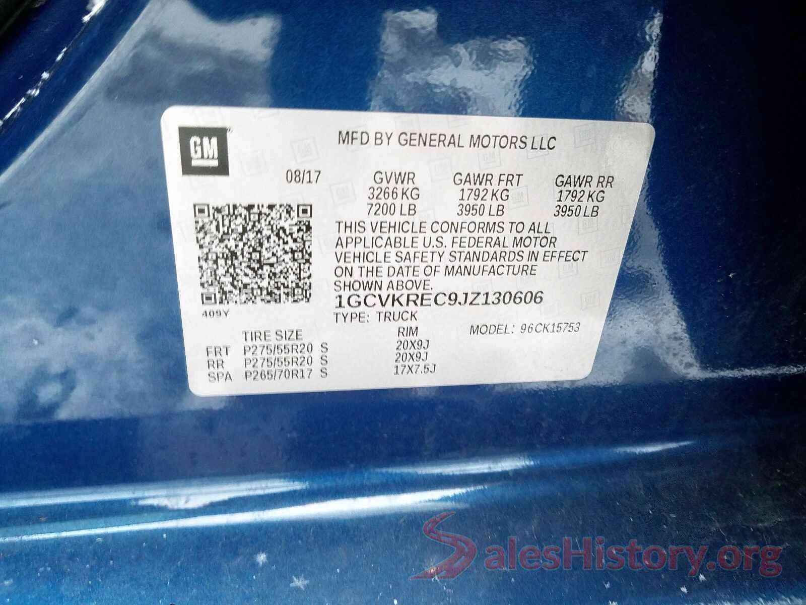 1HGCV2F34LA031649 2018 CHEVROLET SILVERADO