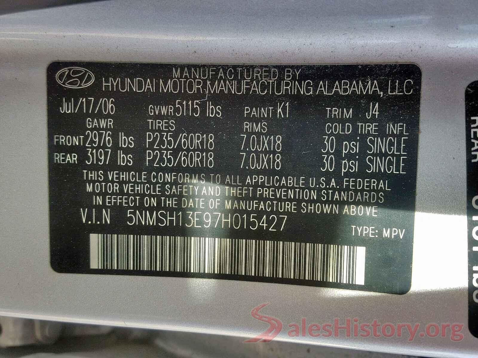 1N4AA6AP4HC402717 2007 HYUNDAI SANTA FE S