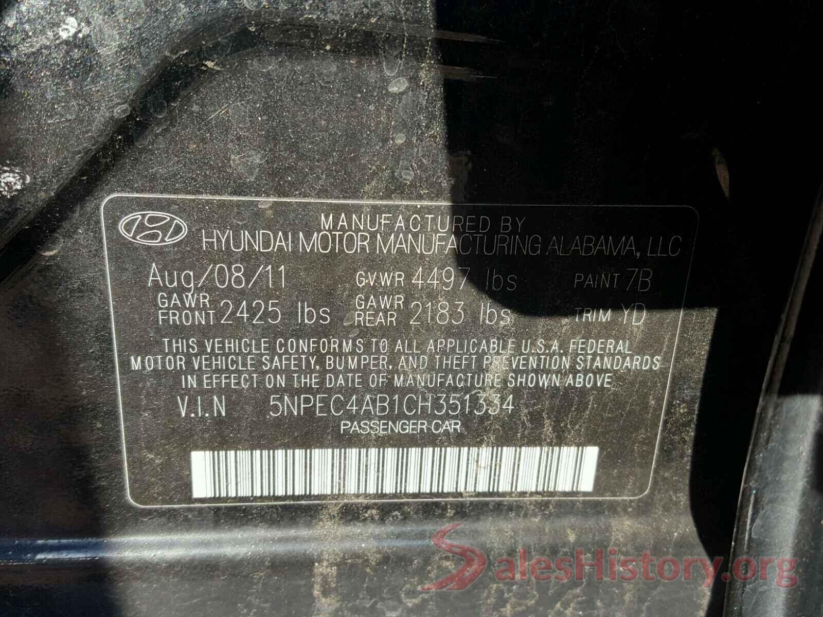 4T1BK1EB9GU203177 2012 HYUNDAI SONATA