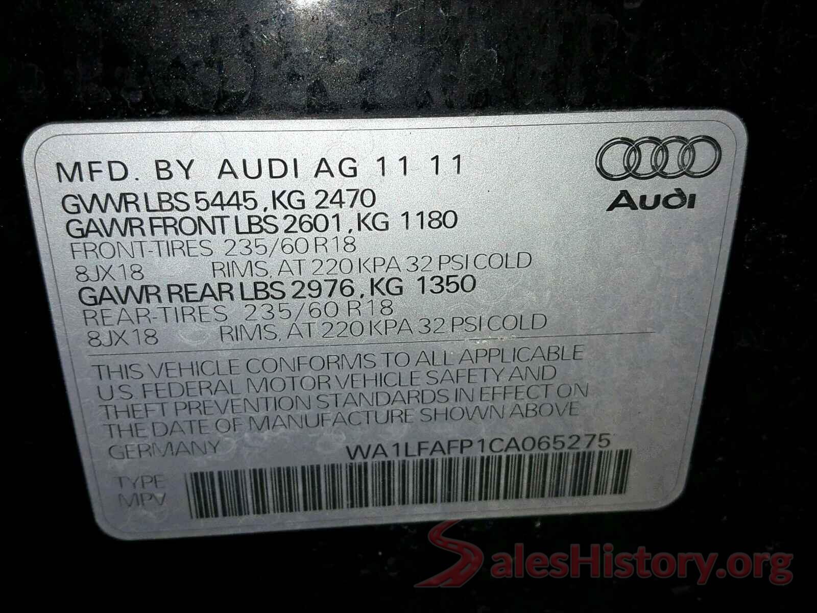 KNDPBCAC1G7799579 2012 AUDI Q5