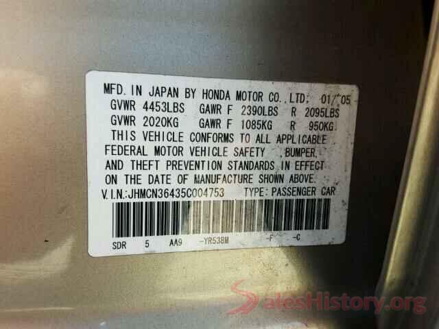 5YFBURHE6GP501170 2005 HONDA ACCORD