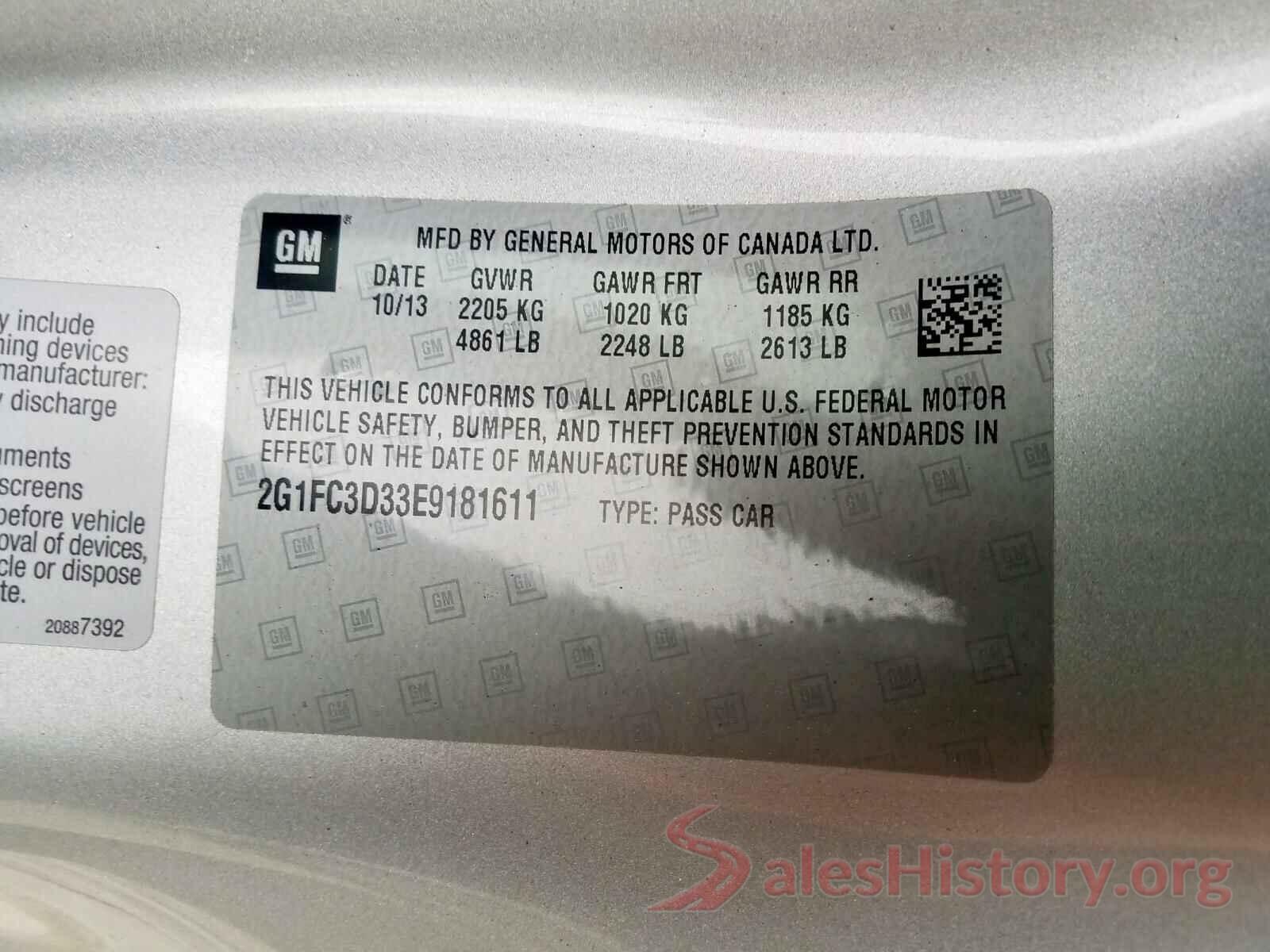 3MZBM1M71GM247140 2014 CHEVROLET CAMARO