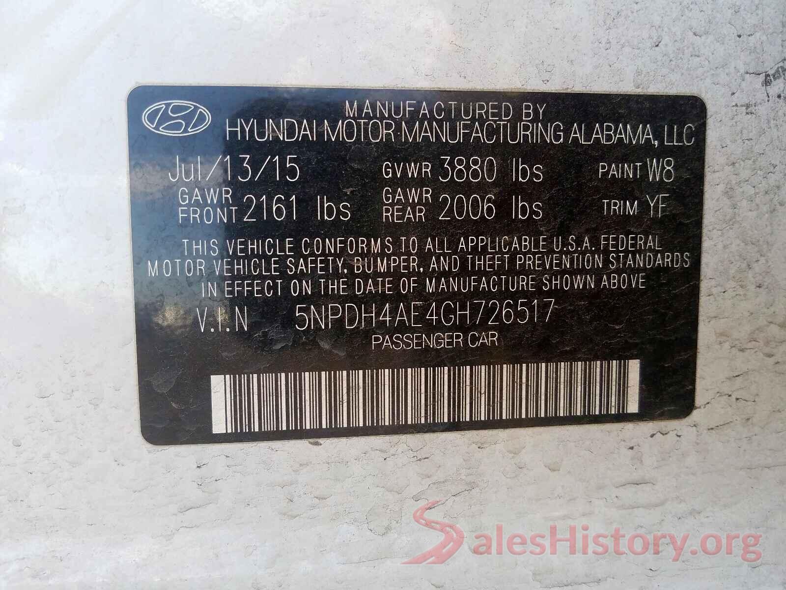 WDDSJ4EB0JN614581 2016 HYUNDAI ELANTRA