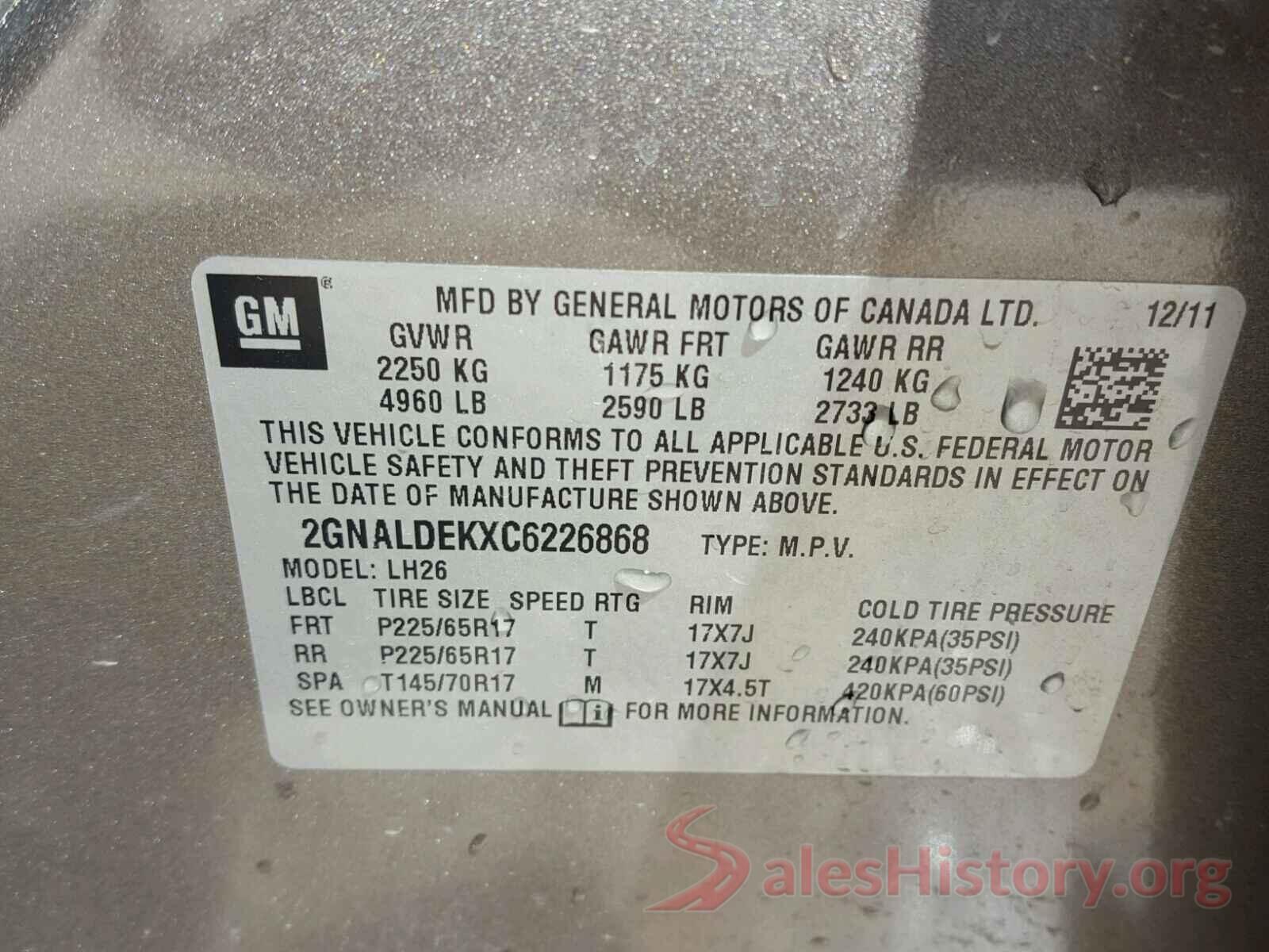 JN8AT2MT3KW502176 2012 CHEVROLET EQUINOX