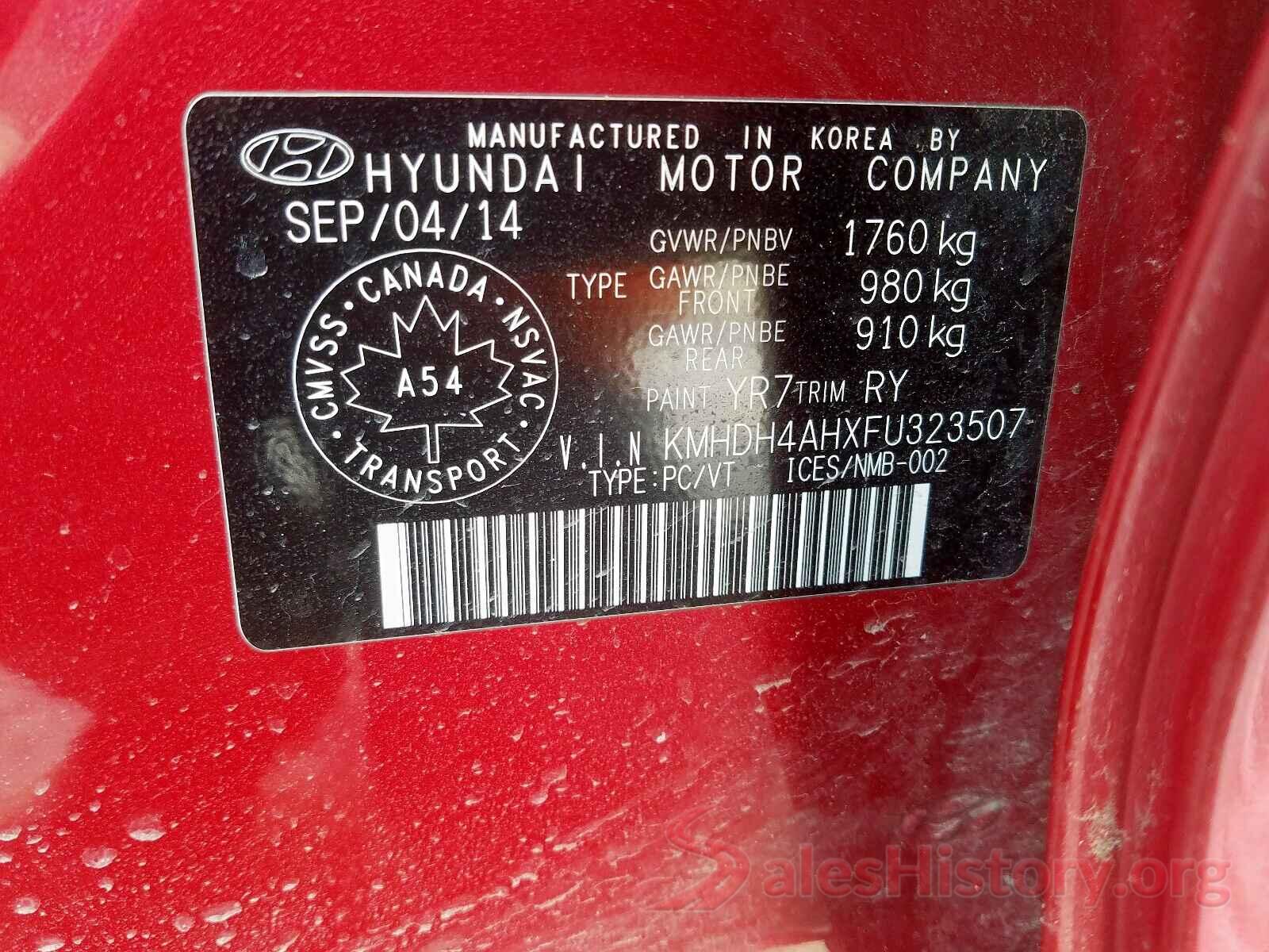 5YFBURHE4HP710747 2015 HYUNDAI ELANTRA