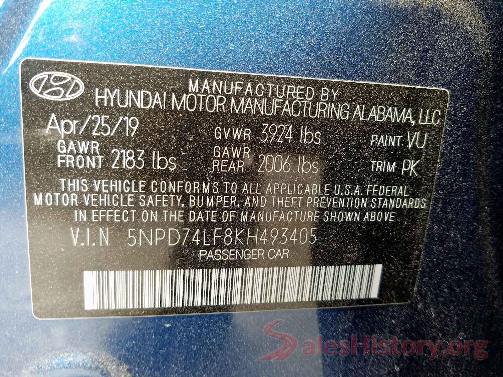 4T1BF1FK8GU522864 2019 HYUNDAI ELANTRA