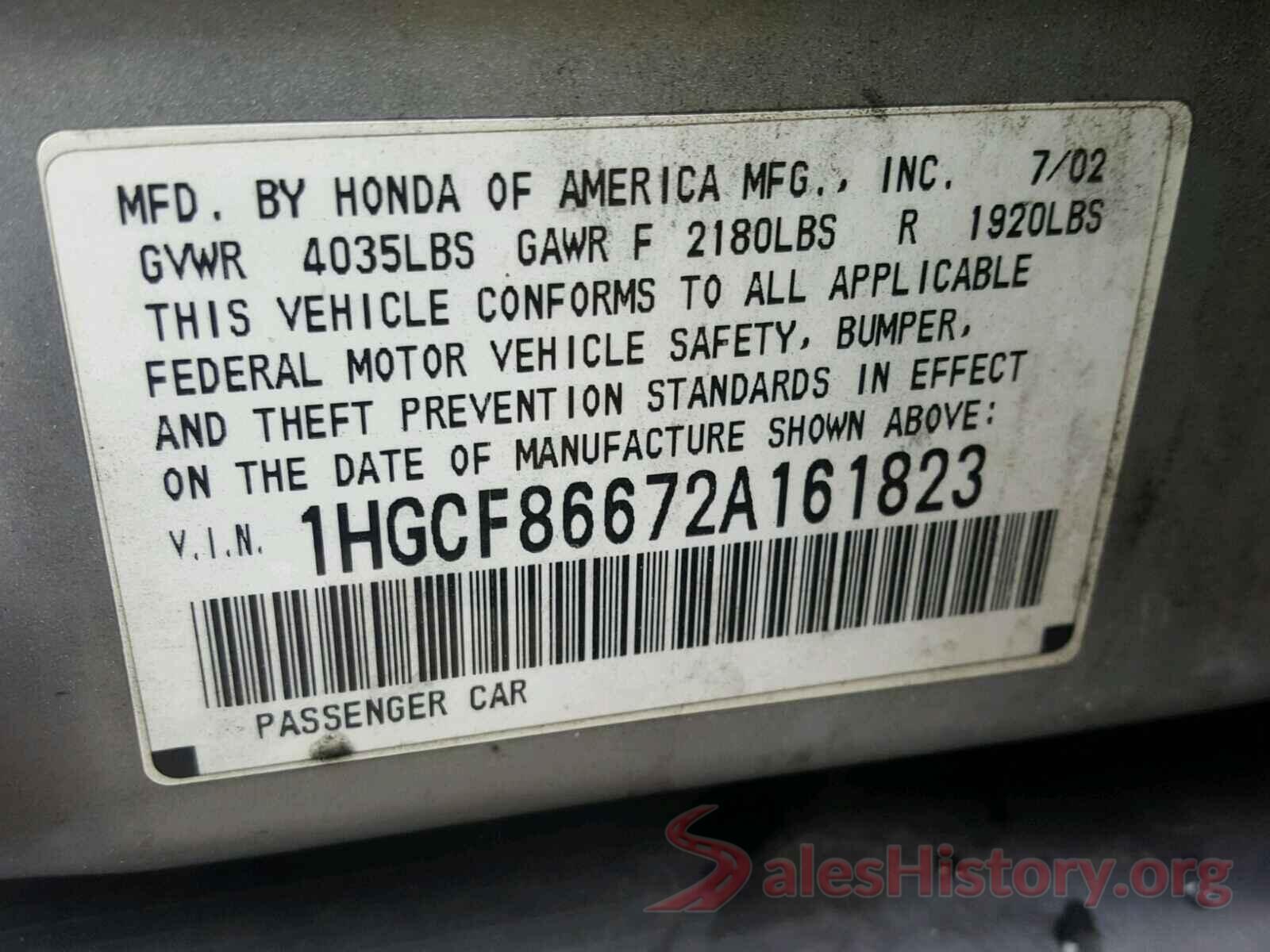 5NPE34AF0JH619371 2002 HONDA ACCORD